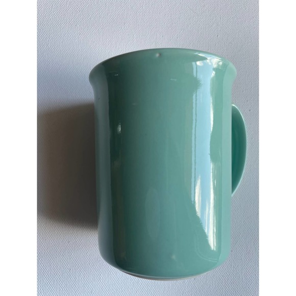 Vintage Corning Japan Mint Seafoam Green D Handle Stoneware Coffee Tea Mug - Picture 3 of 6